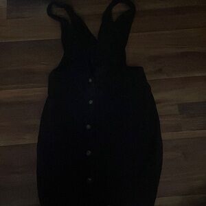 Black overall dress